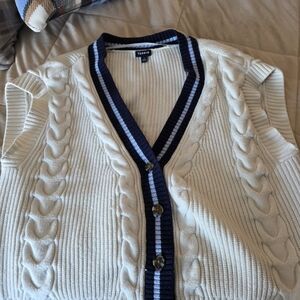TORRID White Cable Knit Sweater